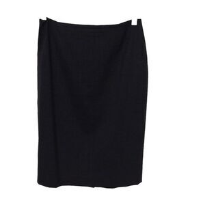 Lafayette 148 Dark Gray Virgin Wool Pencil Skirt Size 2P Academia Minimalist